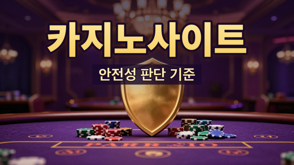 카지노사이트 안전성 판단 기준 안내 대표이미지