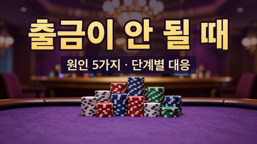 출금이 안 될 때 원인과 단계별 대응 안내 대표이미지